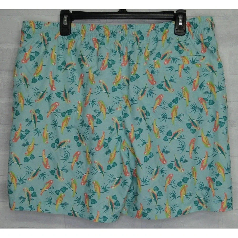 Tackle & Tides Men's sz Large Trunks Tropical parrots  New w/o‎ Tags